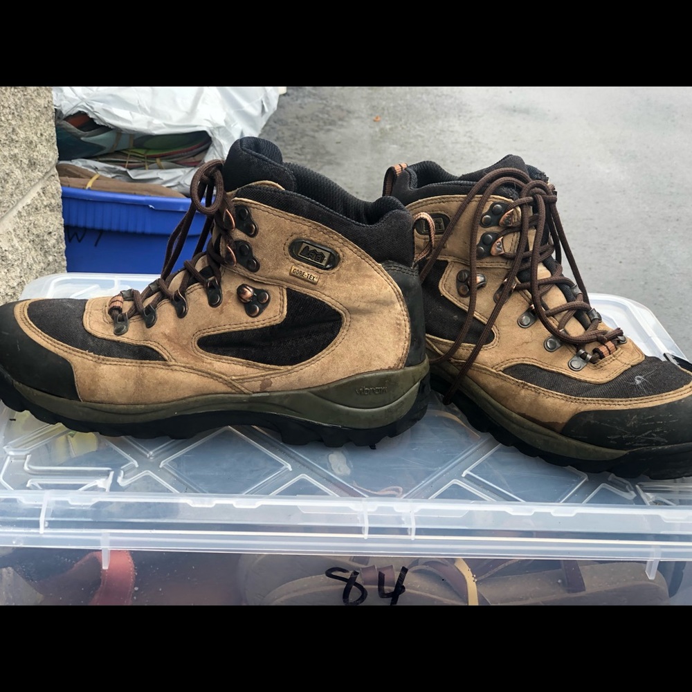 Rei Monarch Gtx Men’s Tan Black Hiking Boots Gore Tex… Gem